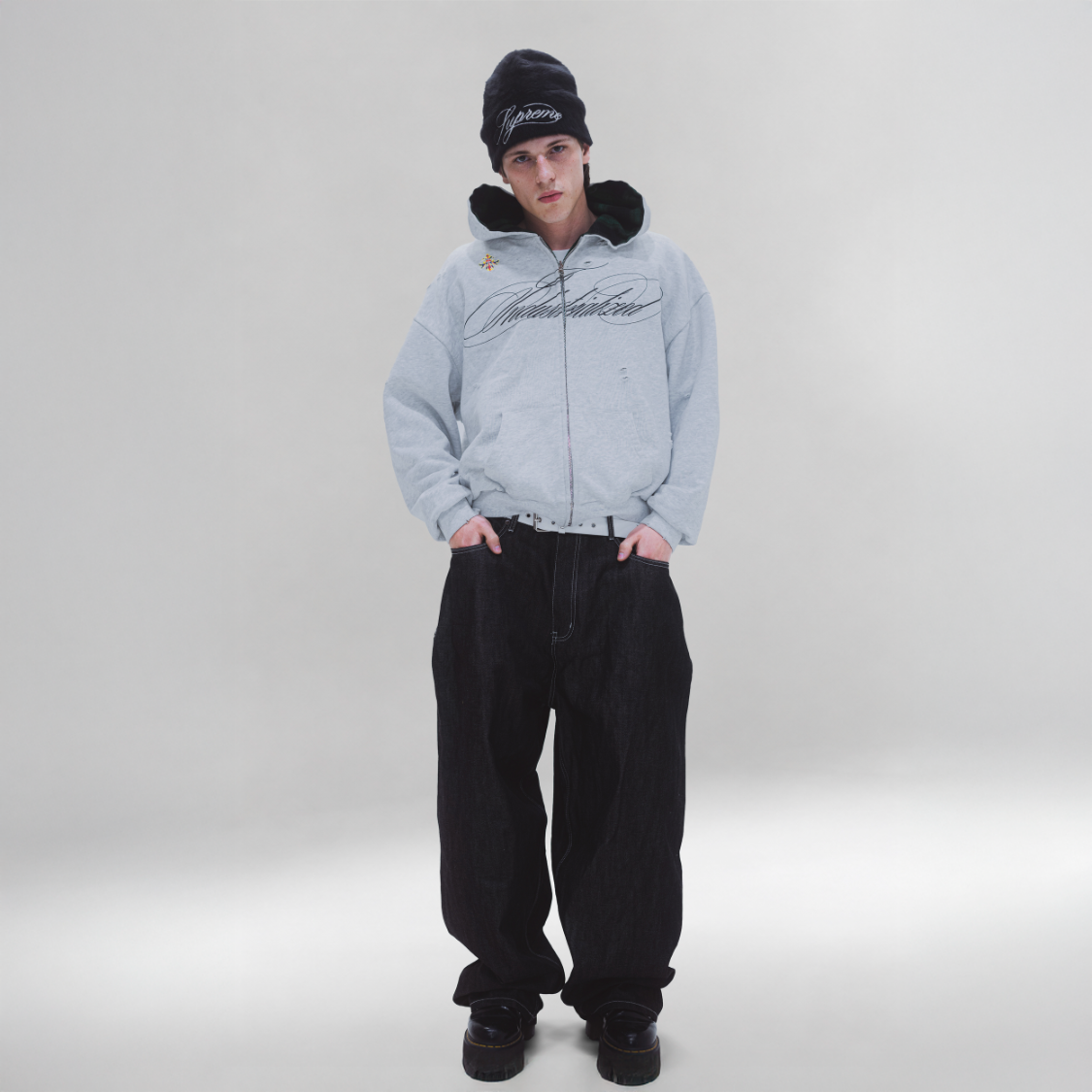 REVERSIBLE PLAID ZIP-UP - WHITE